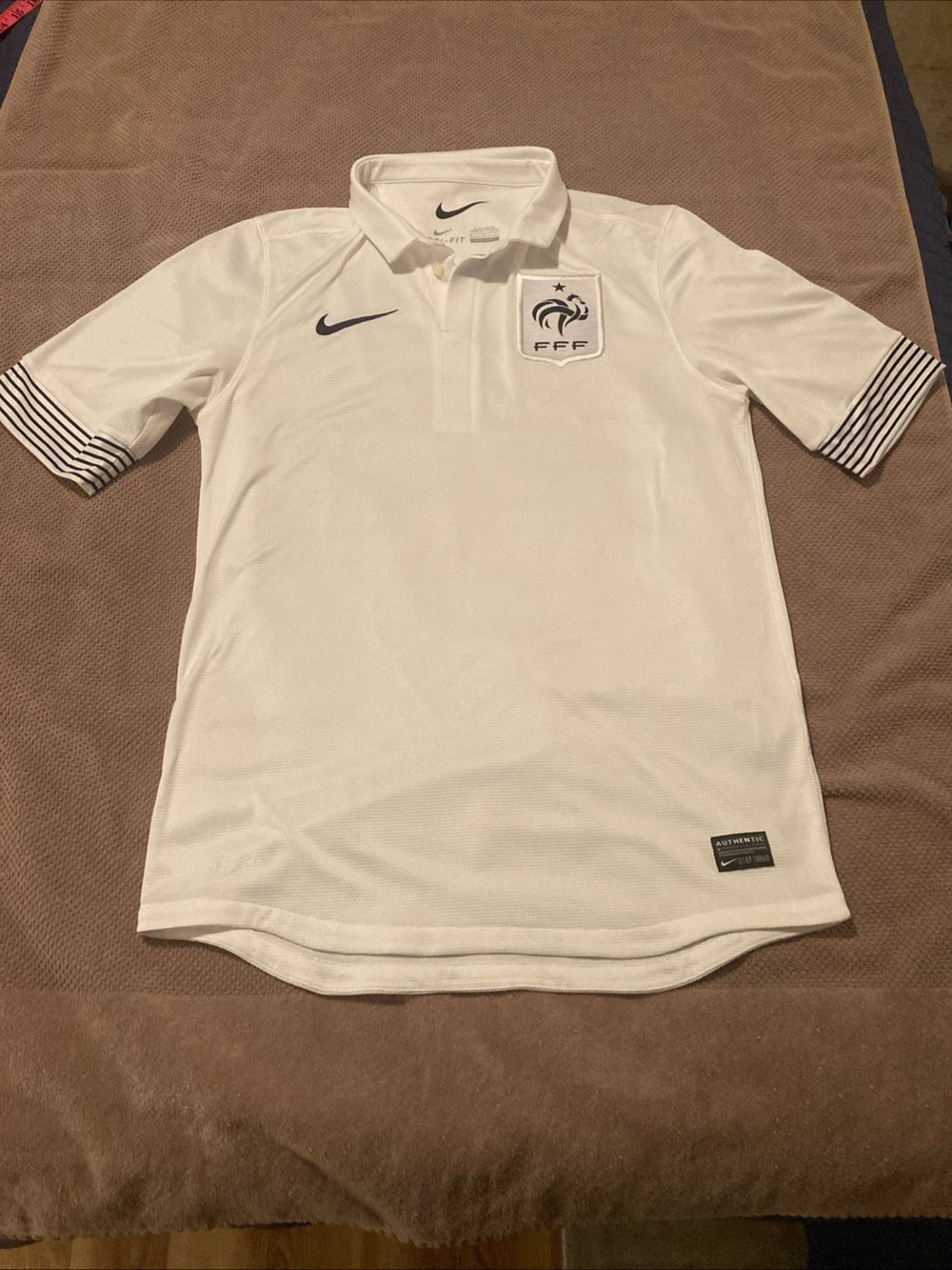 Nike White France 2013 Soccer Shirt slim fit